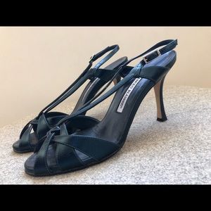 Manolo Blahnik - Blue heeled sandals